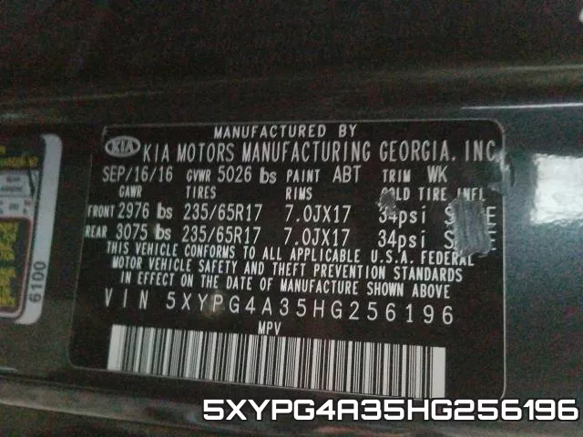 5XYPG4A35HG256196 фото 2