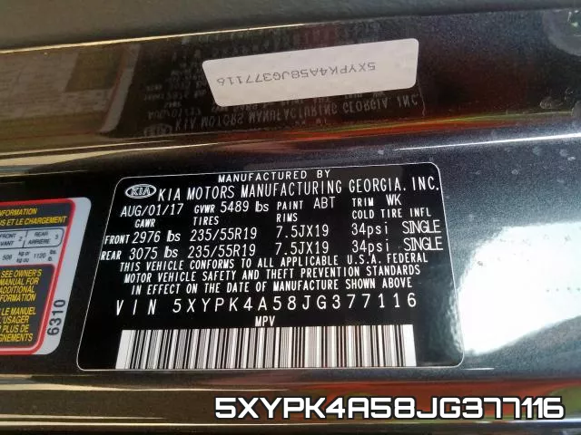 5XYPK4A58JG377116 фото 2