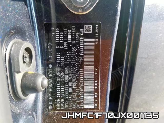 JHMFC1F70JX001135 фото 2