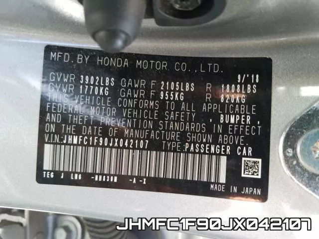 JHMFC1F90JX042107 фото 2