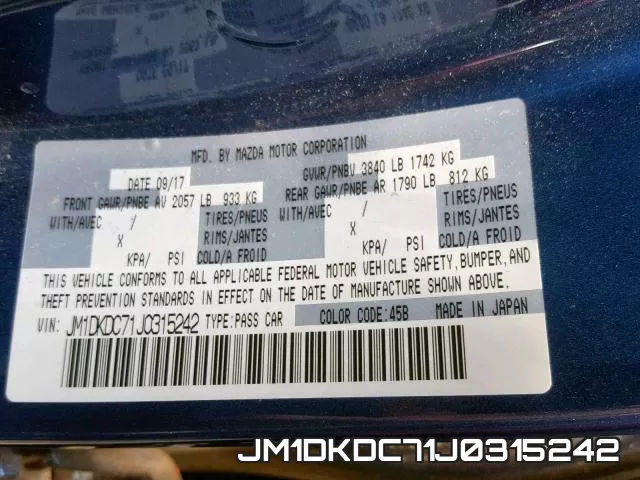 JM1DKDC71J0315242 фото 2