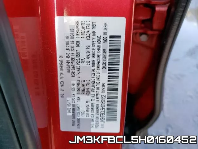 JM3KFBCL5H0160452 фото 2