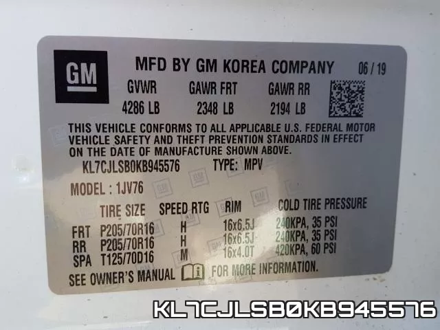KL7CJLSB0KB945576 фото 2
