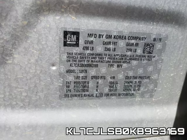 KL7CJLSB0KB963169 фото 2