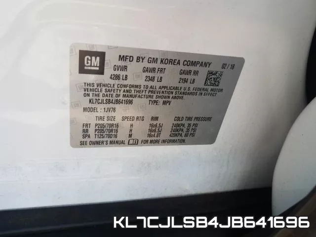 KL7CJLSB4JB641696 фото 2