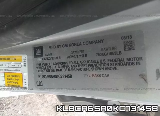 KL8CA6SA0KC731458 фото 10