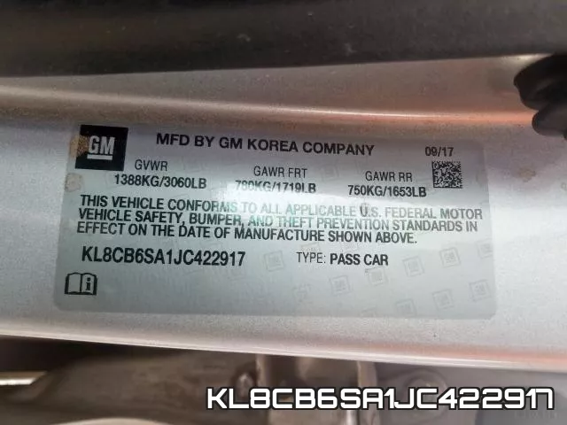 KL8CB6SA1JC422917 фото 2