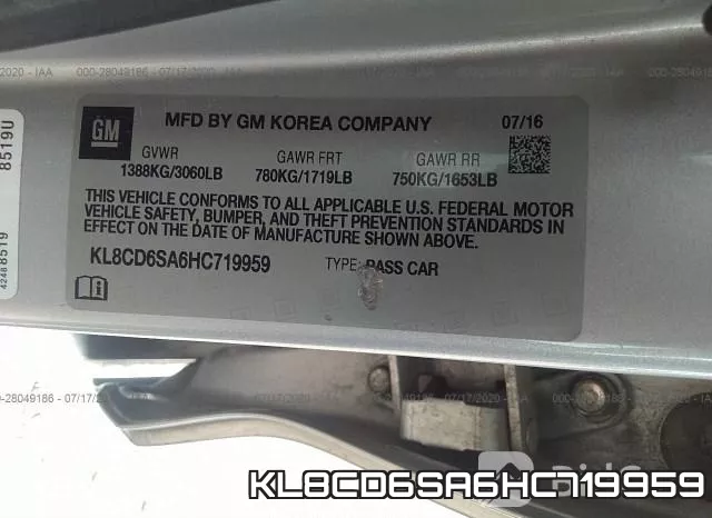 KL8CD6SA6HC719959 фото 10