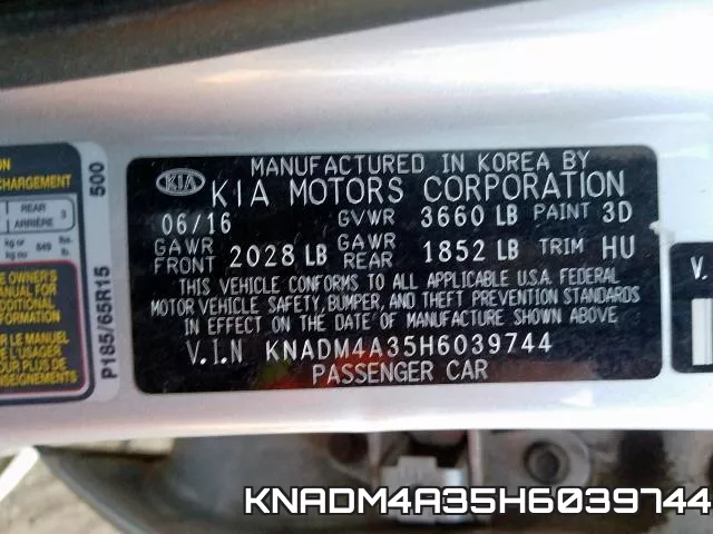KNADM4A35H6039744 фото 2