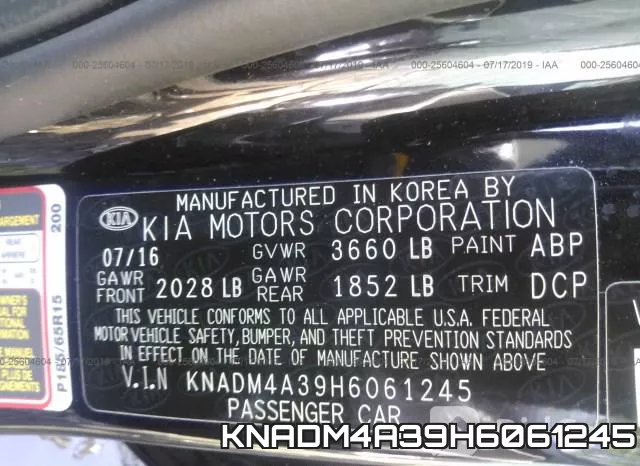 KNADM4A39H6061245 фото 10