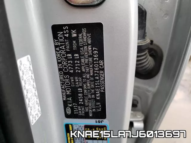 KNAE15LA7J6013697 фото 2