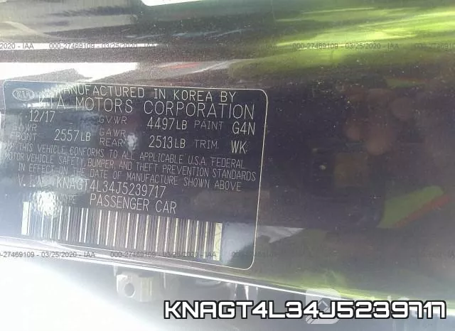 KNAGT4L34J5239717 фото 10