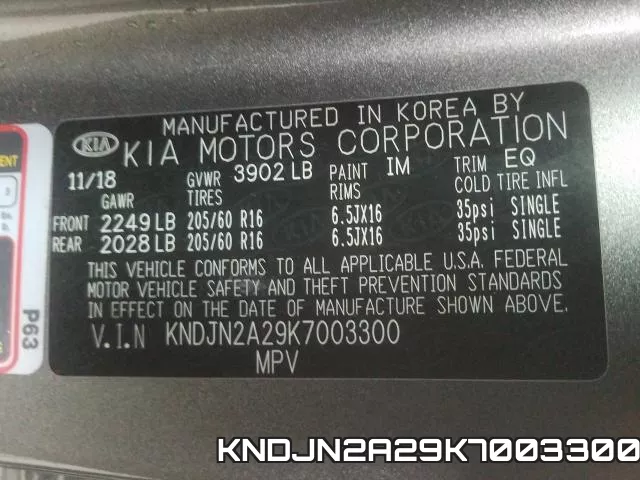 KNDJN2A29K7003300 фото 2