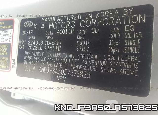 KNDJP3A50J7573825 фото 10
