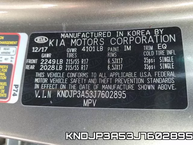 KNDJP3A53J7602895 фото 2
