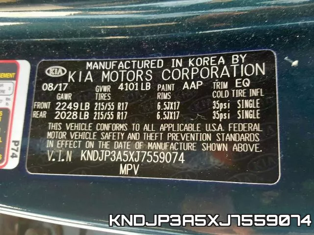 KNDJP3A5XJ7559074 фото 2