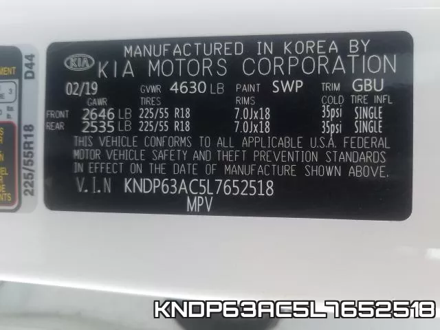 KNDP63AC5L7652518 фото 2