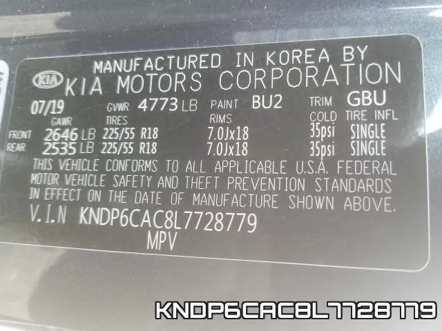 KNDP6CAC8L7728779 фото 2