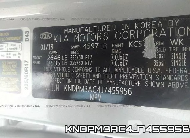 KNDPM3AC4J7455956 фото 10