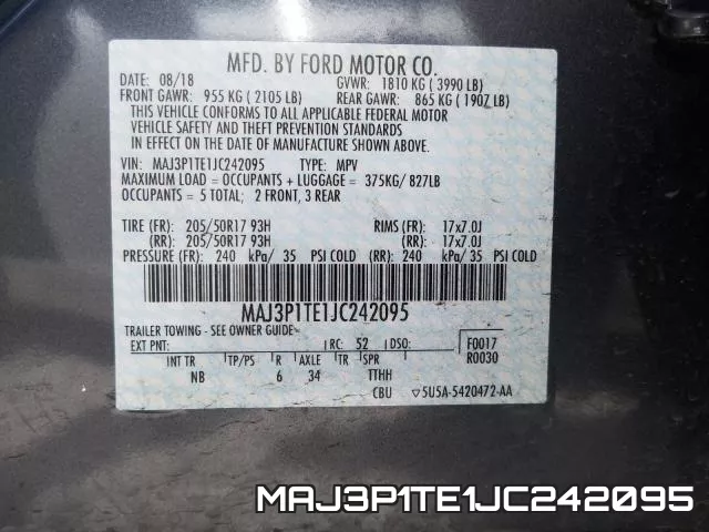 MAJ3P1TE1JC242095 фото 2