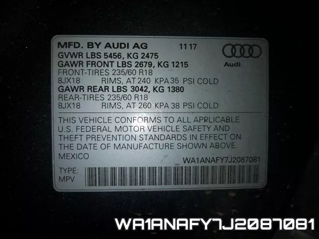 WA1ANAFY7J2087081 фото 2