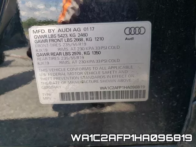 WA1C2AFP1HA096819 фото 2