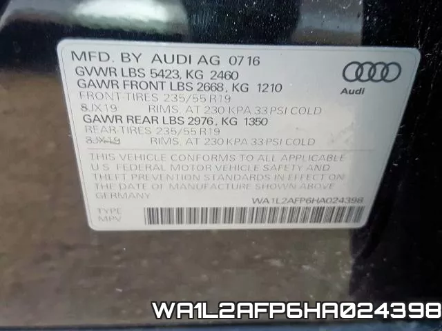 WA1L2AFP6HA024398 фото 2