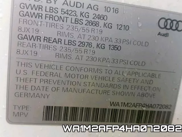 WA1M2AFP4HA072082 фото 2