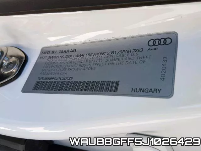 WAUB8GFF5J1026429 фото 2