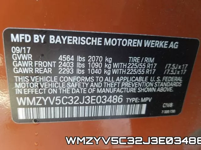WMZYV5C32J3E03486 фото 2