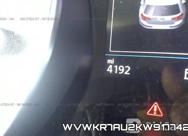 WVWKR7AU2KW917742 фото 8
