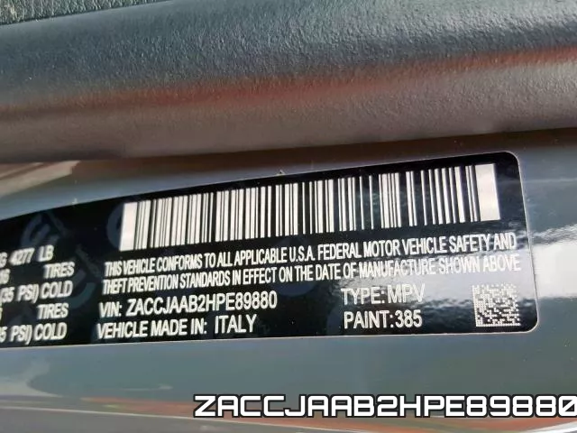 ZACCJAAB2HPE89880 фото 2