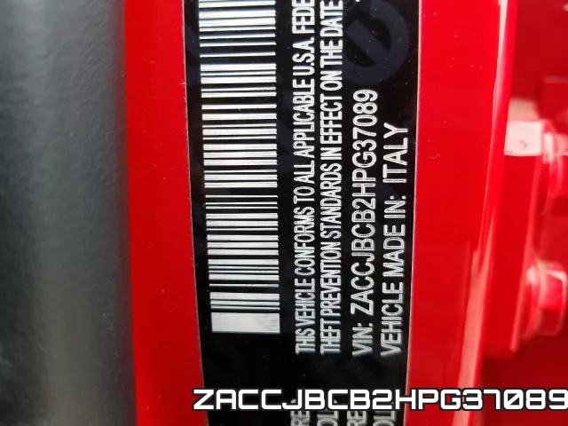 ZACCJBCB2HPG37089 фото 2