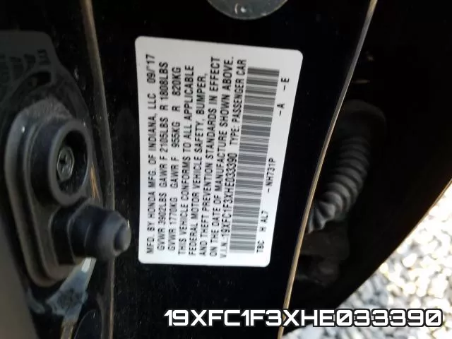19XFC1F3XHE033390 фото 2