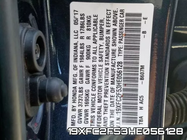 19XFC2F53HE056128 фото 2