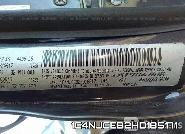 1C4NJCEB2HD185171 фото 10