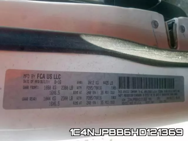 1C4NJPBB6HD121369 фото 2
