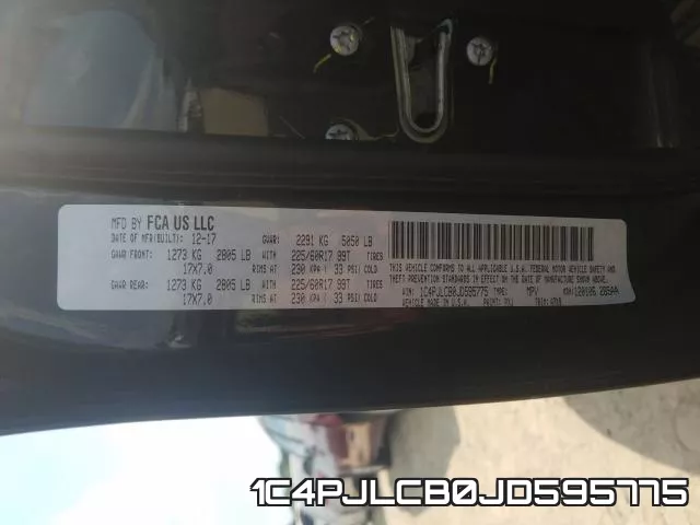 1C4PJLCB0JD595775 фото 2