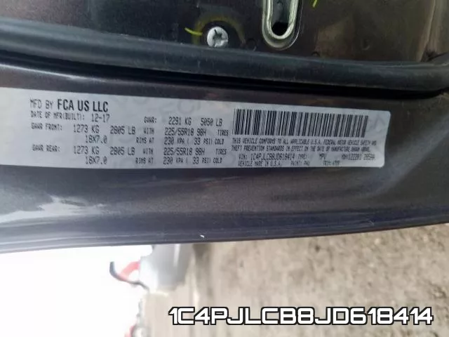 1C4PJLCB8JD618414 фото 2