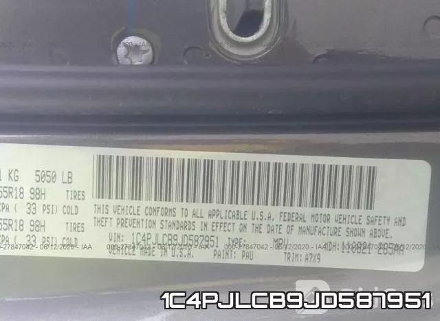 1C4PJLCB9JD587951 фото 10