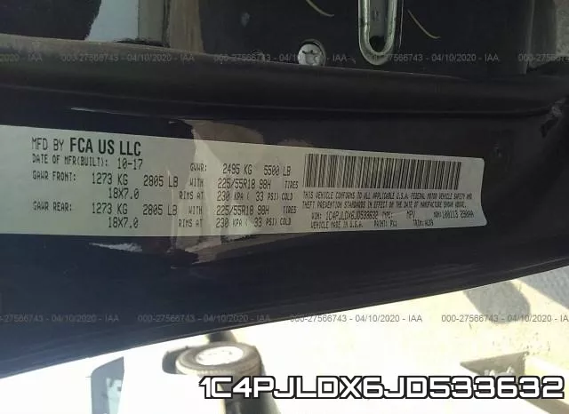 1C4PJLDX6JD533632 фото 9