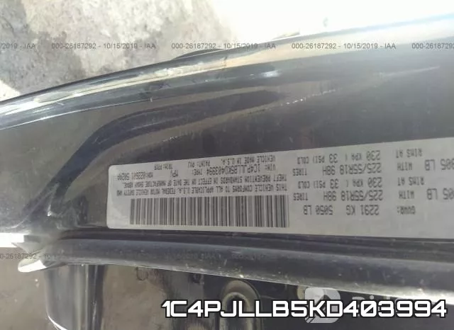 1C4PJLLB5KD403994 фото 10