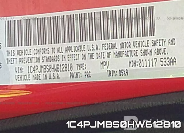 1C4PJMBS0HW612810 фото 10
