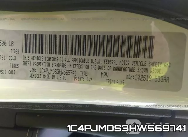 1C4PJMDS3HW569741 фото 10