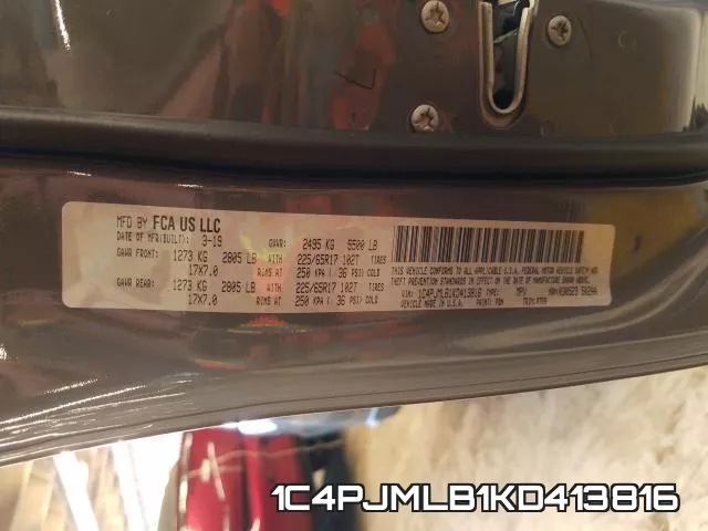1C4PJMLB1KD413816 фото 2