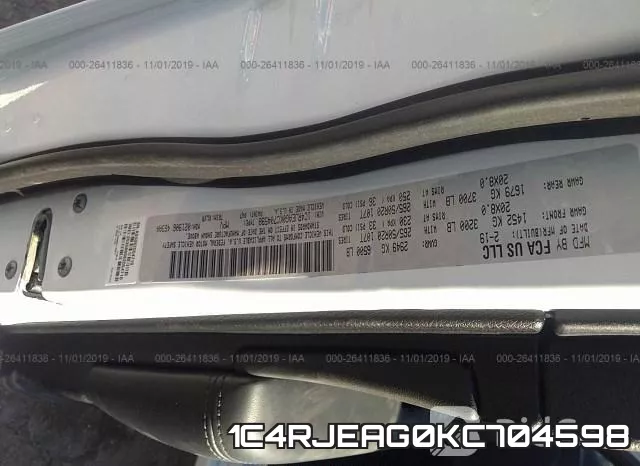 1C4RJEAG0KC704598 фото 10