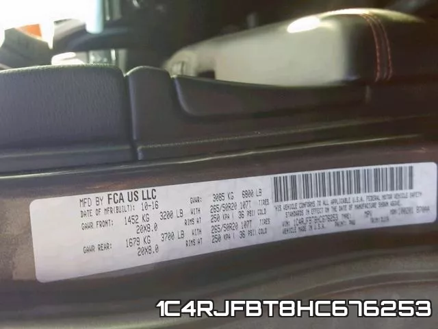 1C4RJFBT8HC676253 фото 2