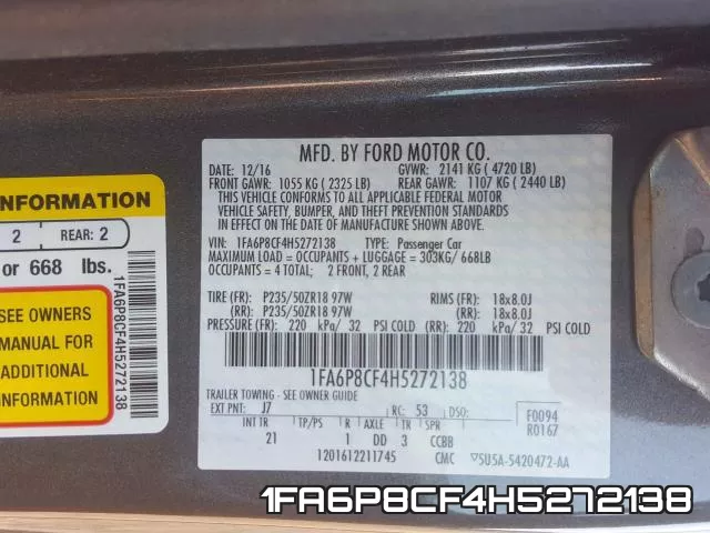 1FA6P8CF4H5272138 фото 2