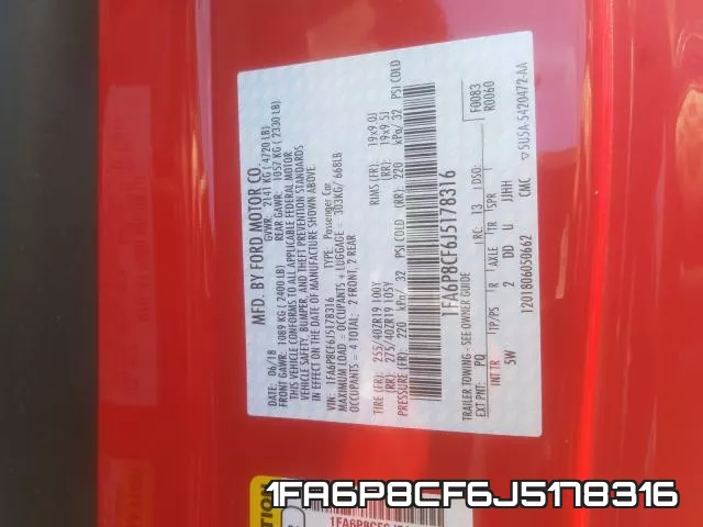 1FA6P8CF6J5178316 фото 2