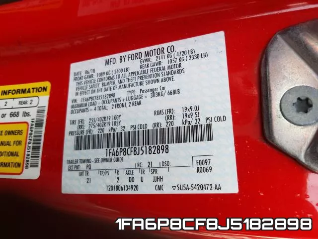 1FA6P8CF8J5182898 фото 2